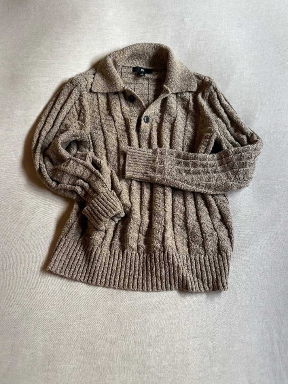 BR Palisades Cotton Linen Sweater Polo, Menswear